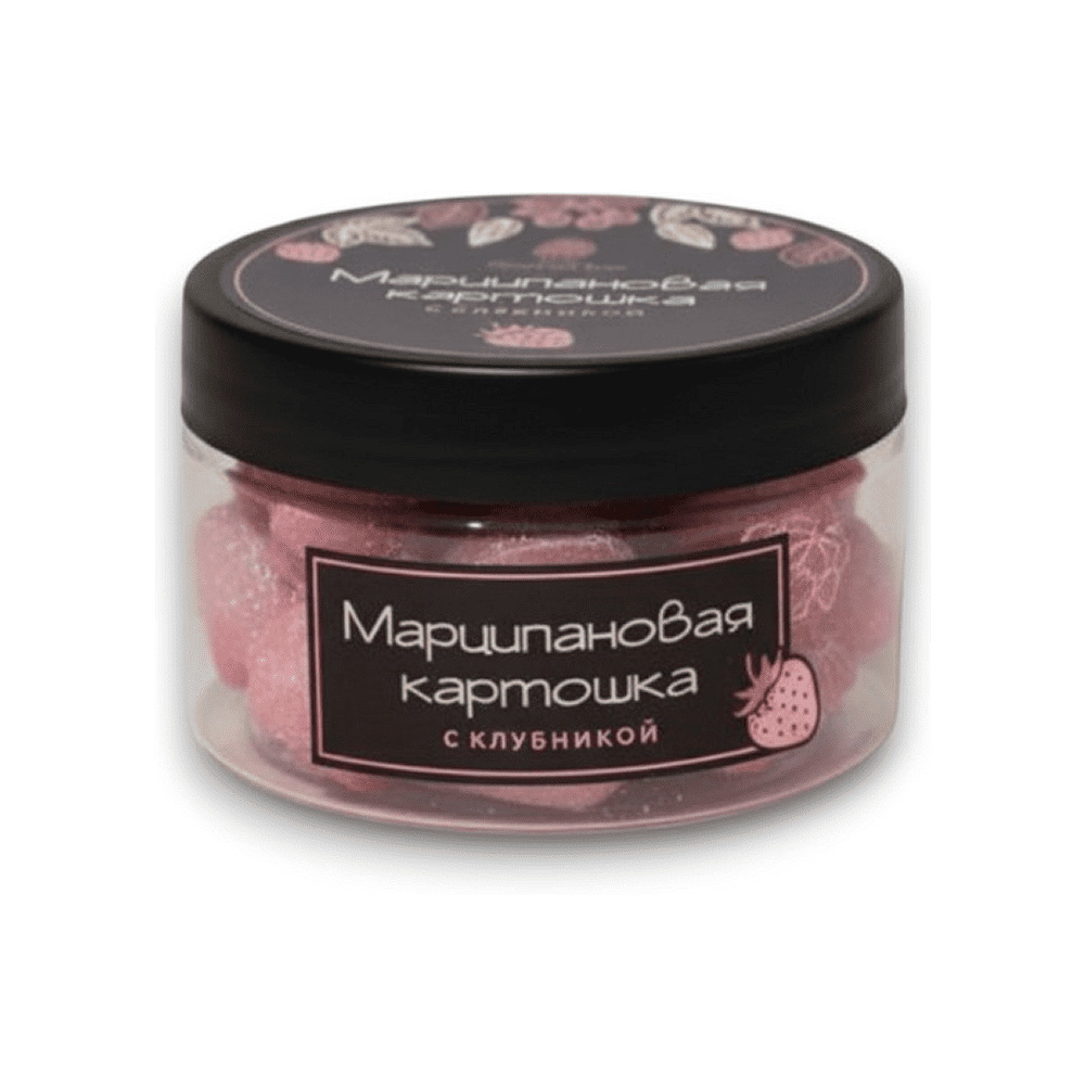 Конфеты "Сибирский кедр", картошка марципановая с миндалем и клубникой, 160 гр.