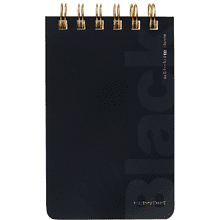 Блокнот "Black", В6, 100 листов, линейка, спираль сверху, черный