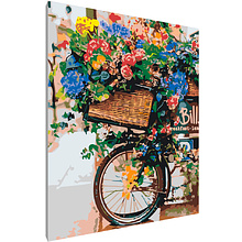 Картина по номерам "Велосипед с розами"