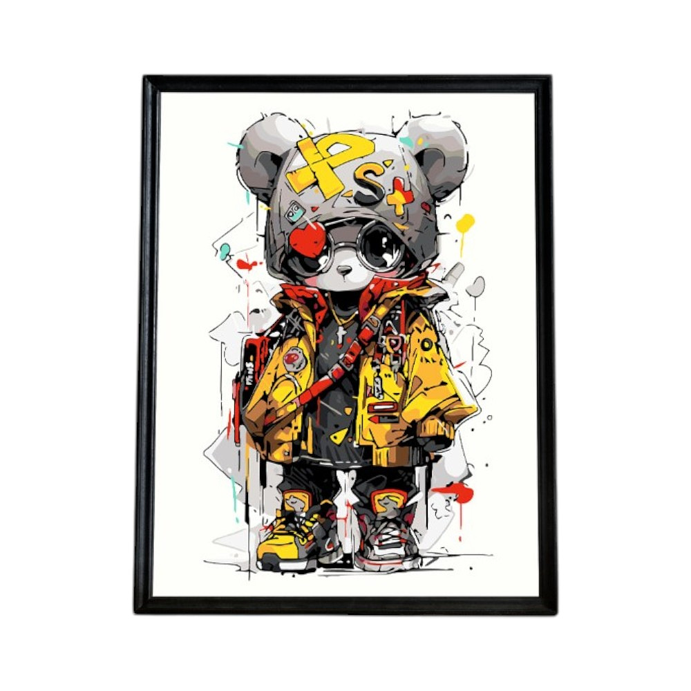 Картина по номерам "Граффити панда"