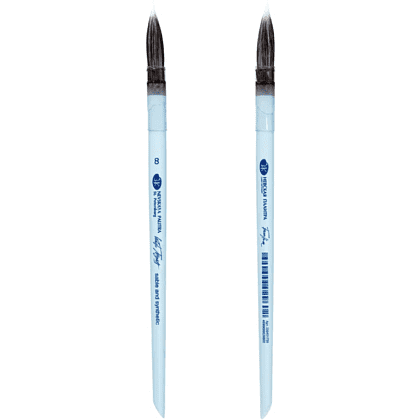 Кисть "Белые ночи", круглая, на короткой ручке, со скосом, №8 - 4