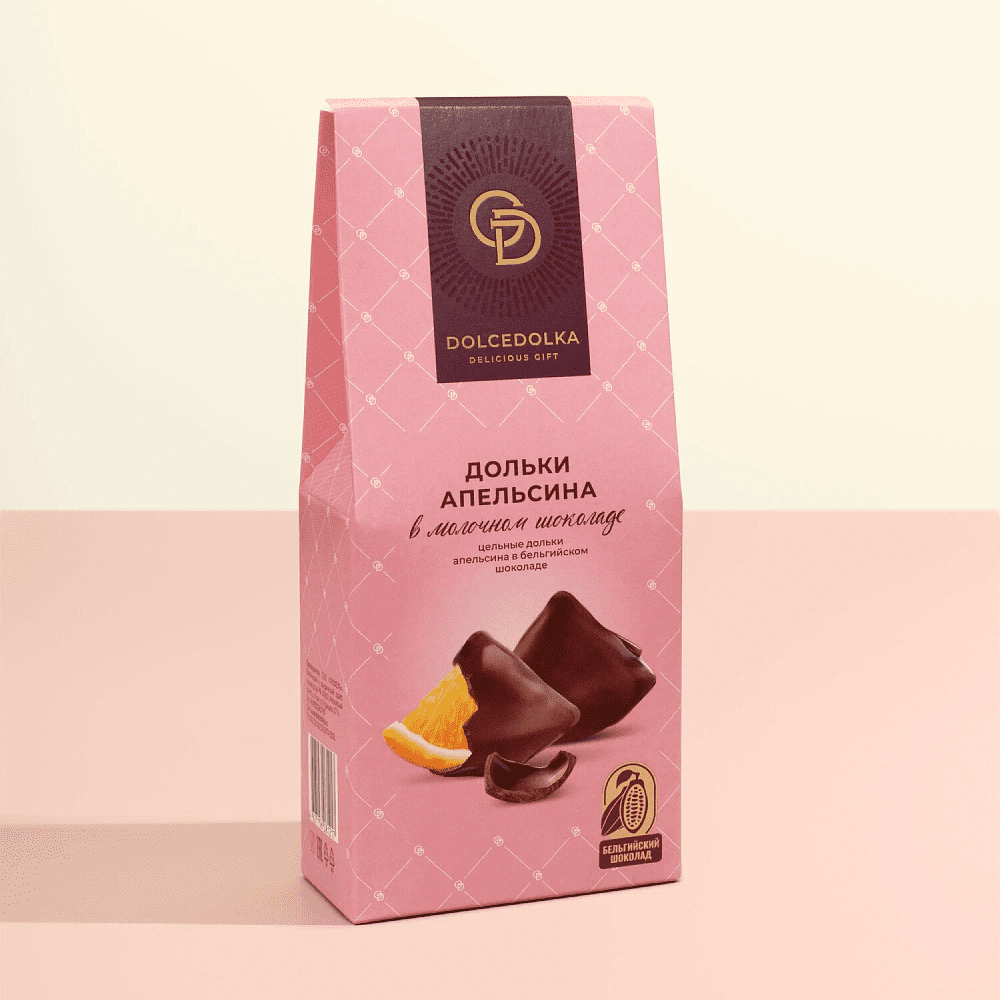 Конфета "Dolcedolka", 95 гр., дольки апельсина в молочном шоколаде - 5