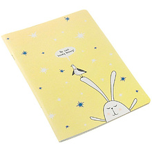 Тетрадь "Bunny желтый", А4, 40 листов, клетка, желтый