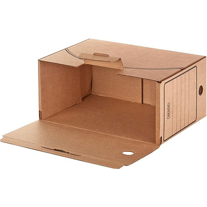 Коробка архивная "Attache Economy" с замком, 240х150х320 мм, бурый - 2