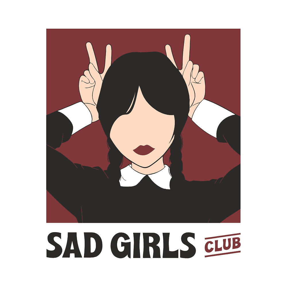 Кружка "Wednesday. Sad Girls", керамика, 330 мл, белый, черный - 2