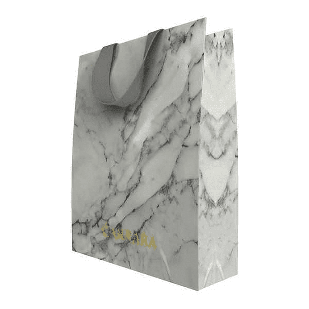 Пакет бумажный подарочный "Carra. White", 18x23x10 см, белый