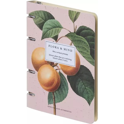 Тетрадь "Flora персики", А5 120 листов, клетка, розовый - 2