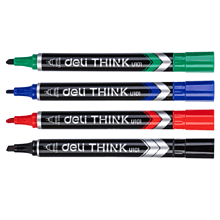 Набор маркеров перманентных "Think", 4 шт, ассорти
