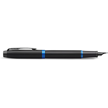 Ручка перьевая Parker "IM Vibrant Rings F315", M, черный, синий, патрон синий - 4