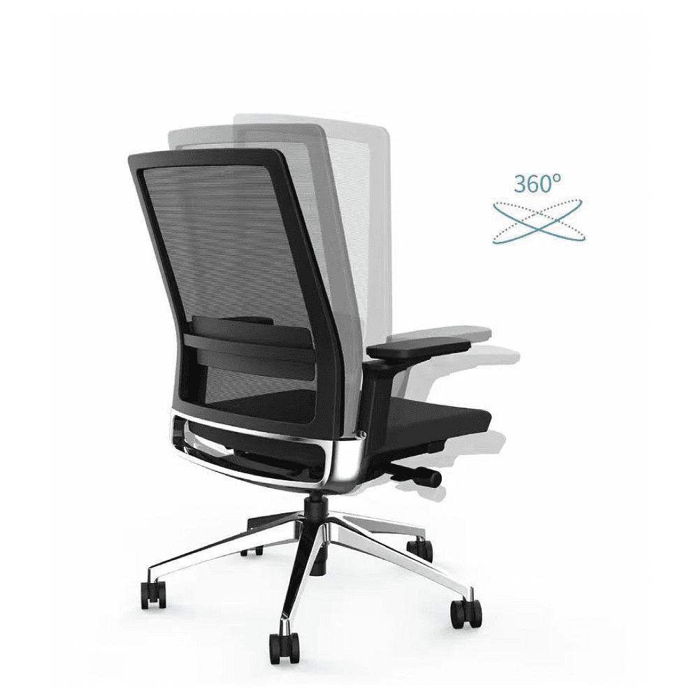 Кресло для руководителя SitZone "E-BA-001A", ткань, пластик, черный - 7