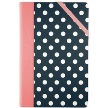 Блокнот "Medium Dots", А5, 208 листов, клетка, розовый, черный