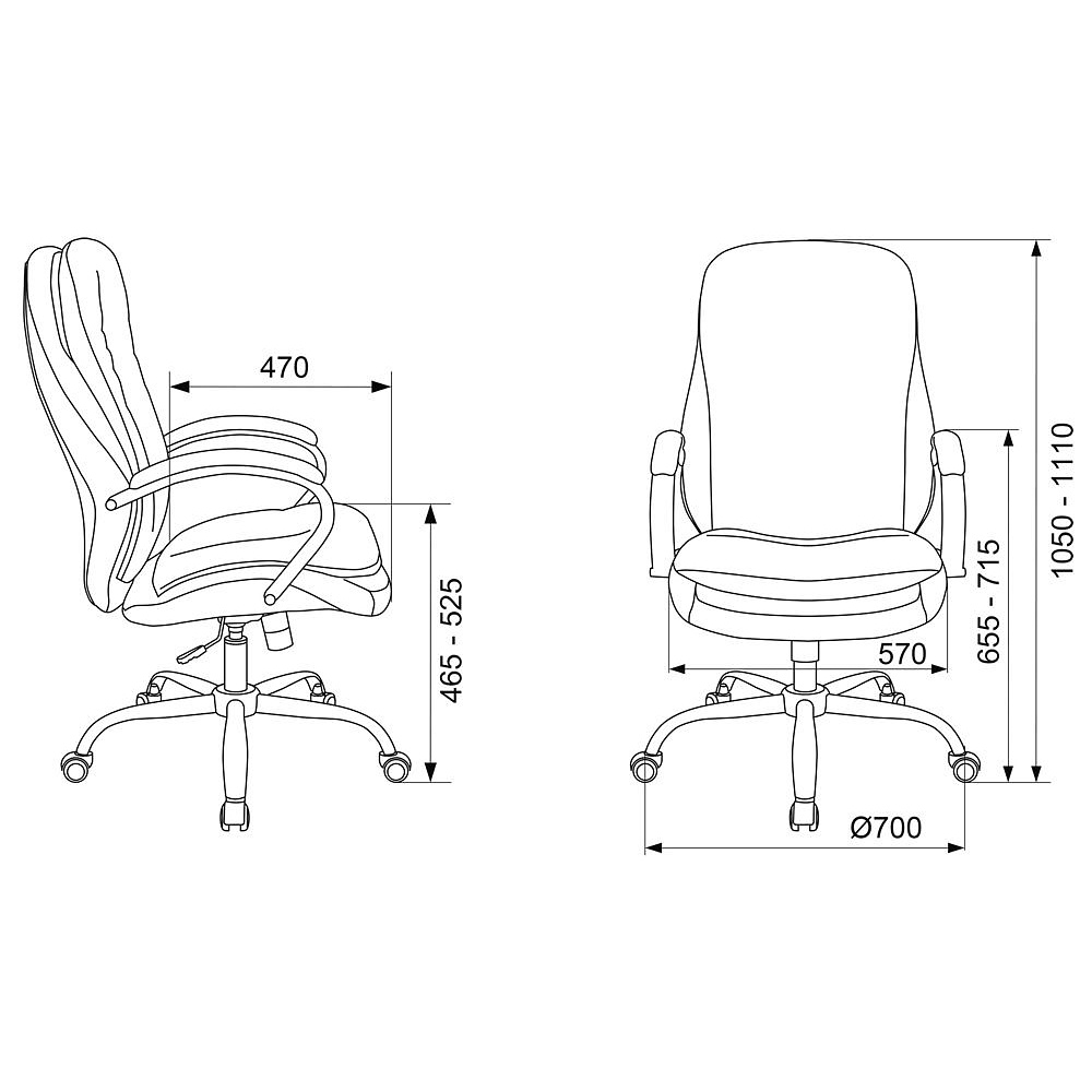 Кресло руководителя "Бюрократ T-9950SL Fabric", ткань, металл, серый - 5