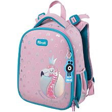 Рюкзак школьный "Shiny flamingo", розовый, голубой