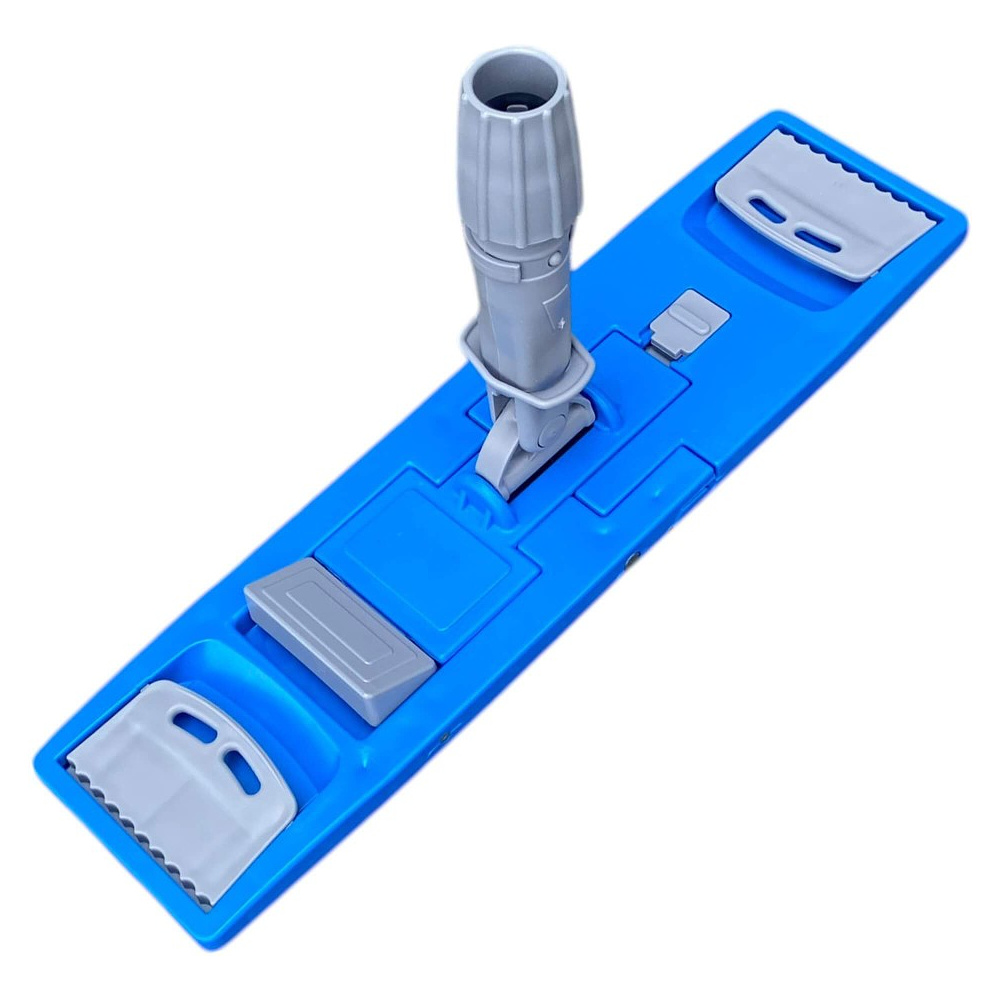 Держатель для мопов с зажимами, 40 см, синий, серый - 4