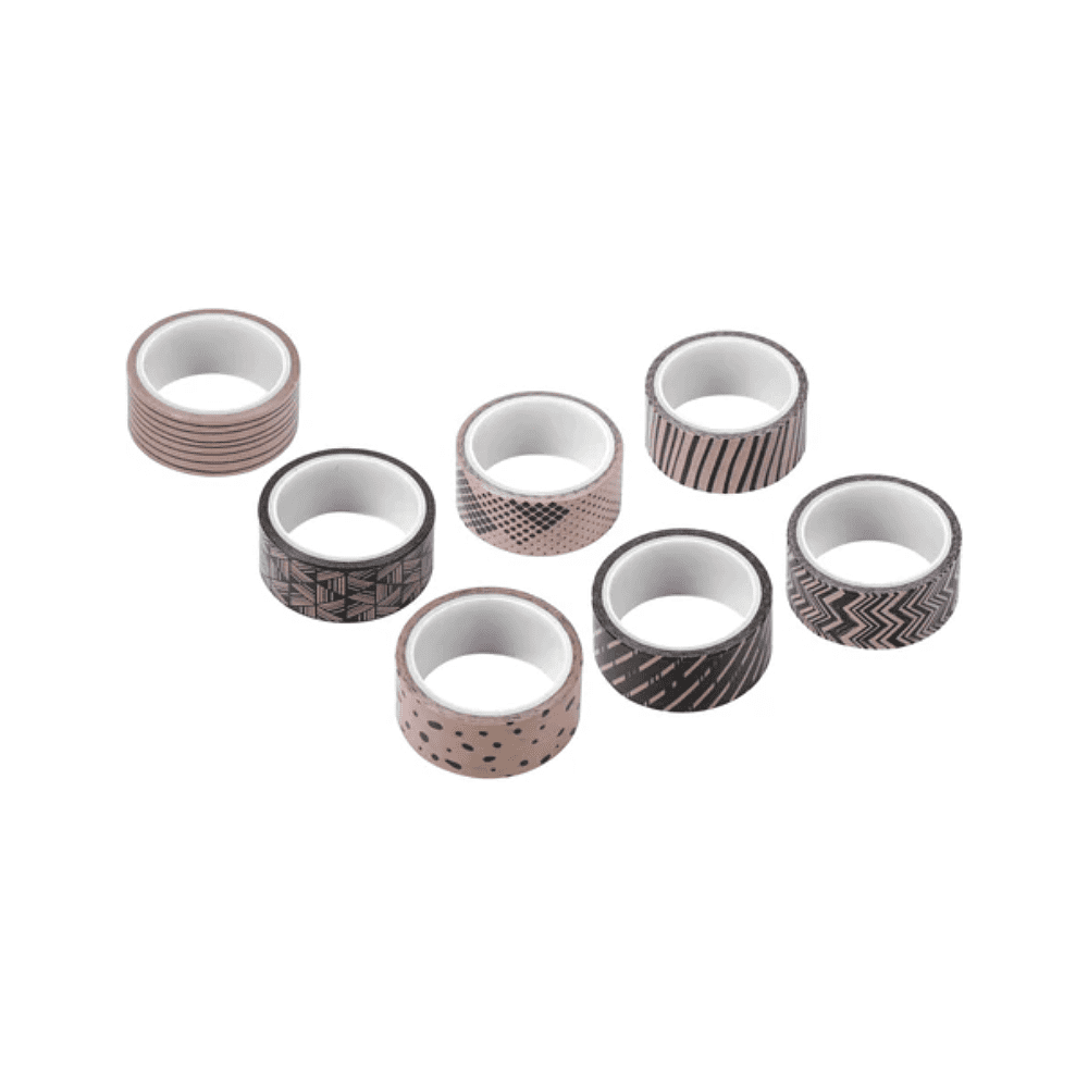 Клейкая лента "Кофейные цвета", 15x3 мм/м, ассорти - 3