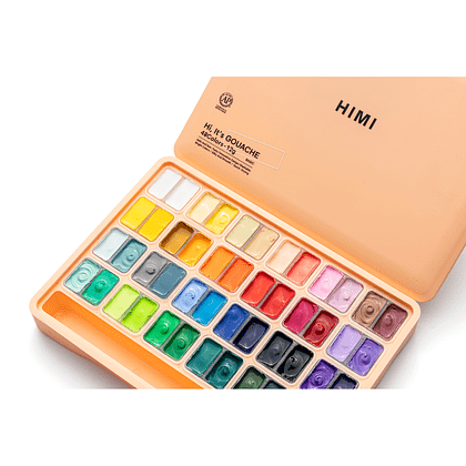 Краски гуашевые "Himi Jelly Cup", 48 цветов, персиковый футляр - 9