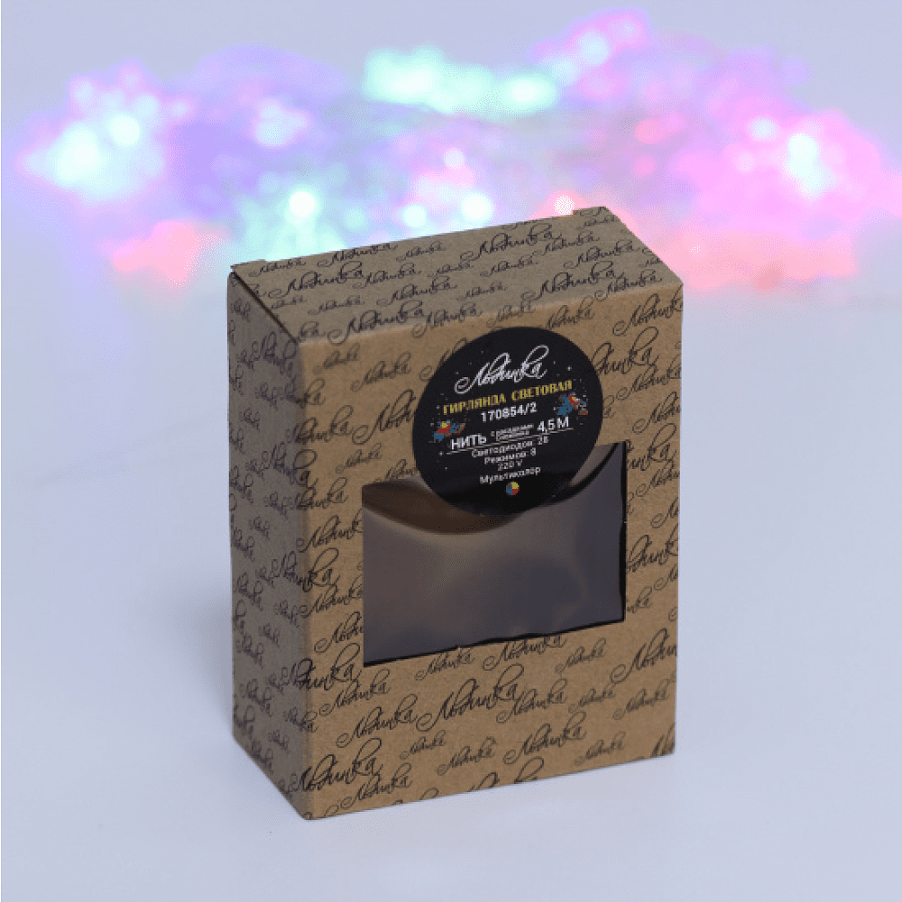 Гирлянда электрическая LED "Нить" с насадками "Снежинка", 4,5 м, мультиколор - 2