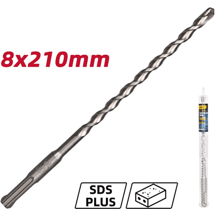 Бур по бетону Deli YS EDH-Y08210, 8 x 210 мм, SDS-PLUS - 2 Бур по бетону Deli YS EDH-Y08210, 8 x 210 мм, SDS-PLUS - 2