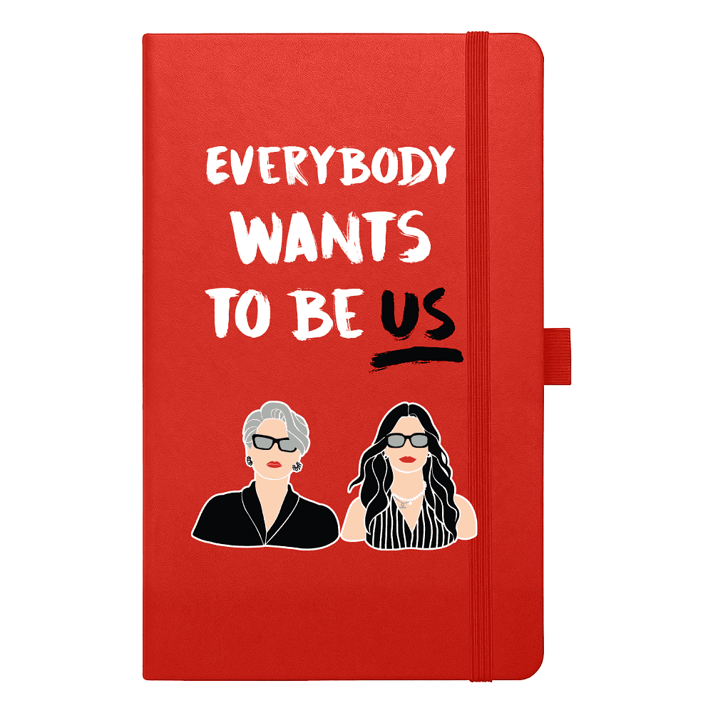 Скетчбук "Everybody wants to be us", 13х21 см, 140 г/м2, 80 листов, красный