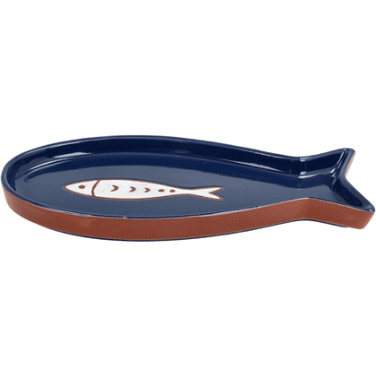 Блюдо керамическое "Рыбка", 25х12 см, синий - 2