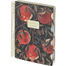 Книга записная "Flora. Гранат", В5, 120 листов, клетка, линейка, точка, черный, красный