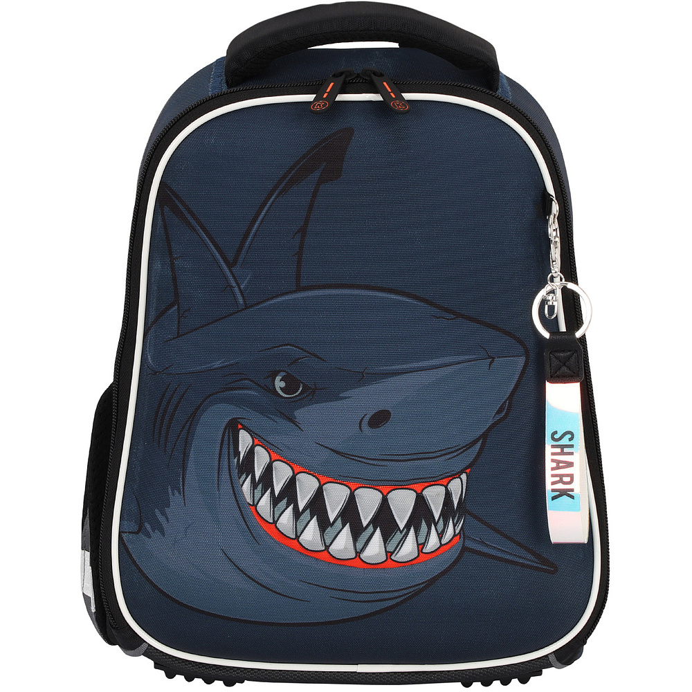 Рюкзак школьный "Ergo Light. Shark", синий, серый