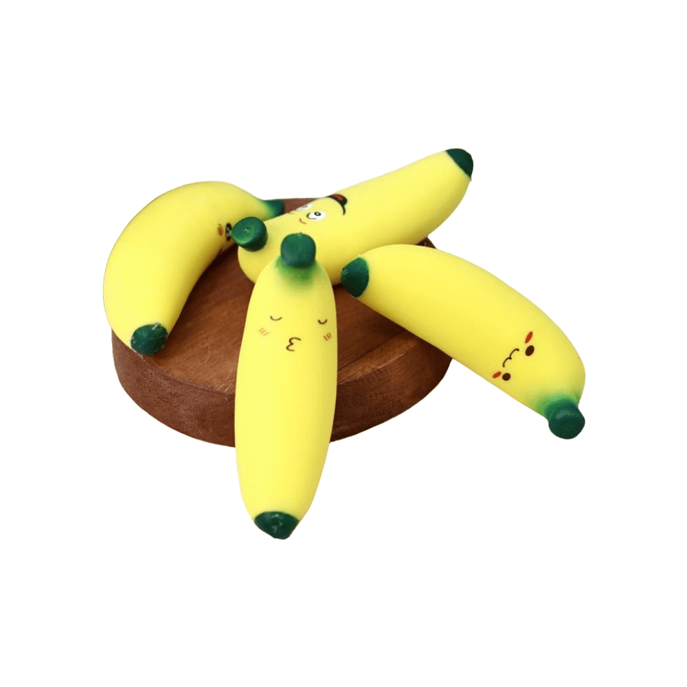 Антистресс "Squishy bead banana", желтый