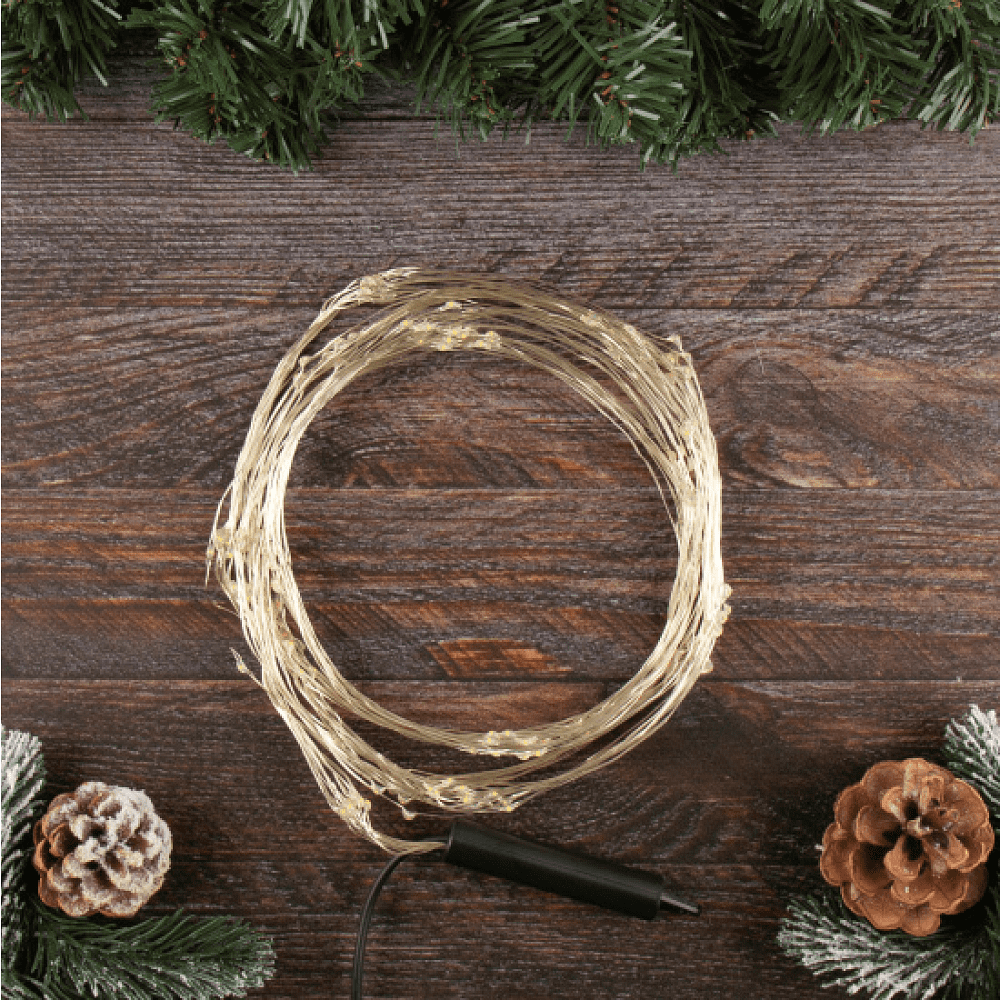 Гирлянда электрическая LED "Нить. Хвост Роса", 2 м, тепло-белый - 3