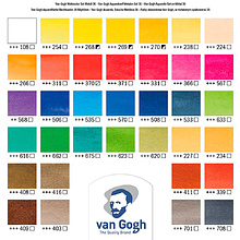 Набор красок акварельных "Van Gogh", 36 цветов, кюветы