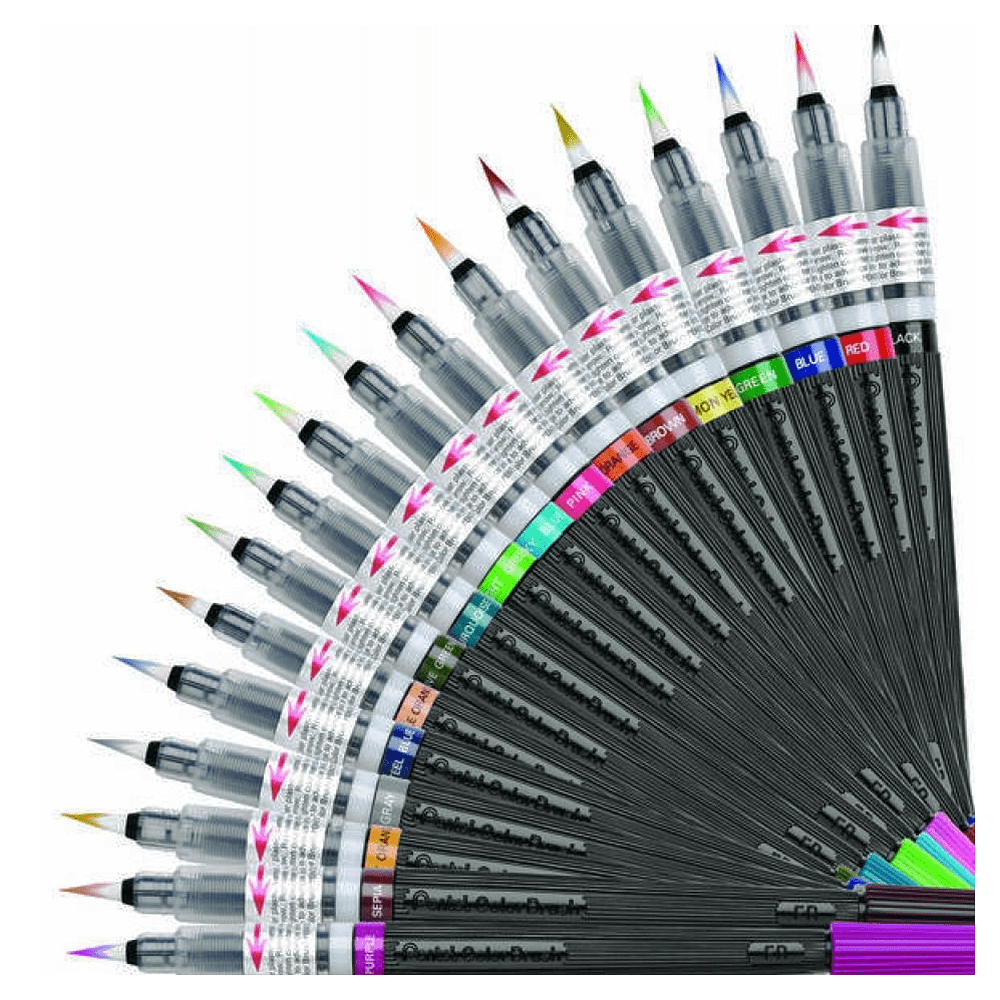 Кисть "Pentel Colour Brush", фиолетовый - 3