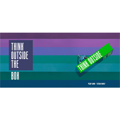 Кружка "Think outside the box", Бажин, керамика, 330 мл, белый, светло-зеленый  - 2