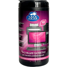 Чистящие универсальные салфетки "Zala" в тубе, 100 шт