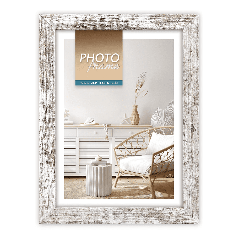 Фоторамка "Vivan 6", 21х29.7 см, дерево со стеклом, коричневый, белый - 2