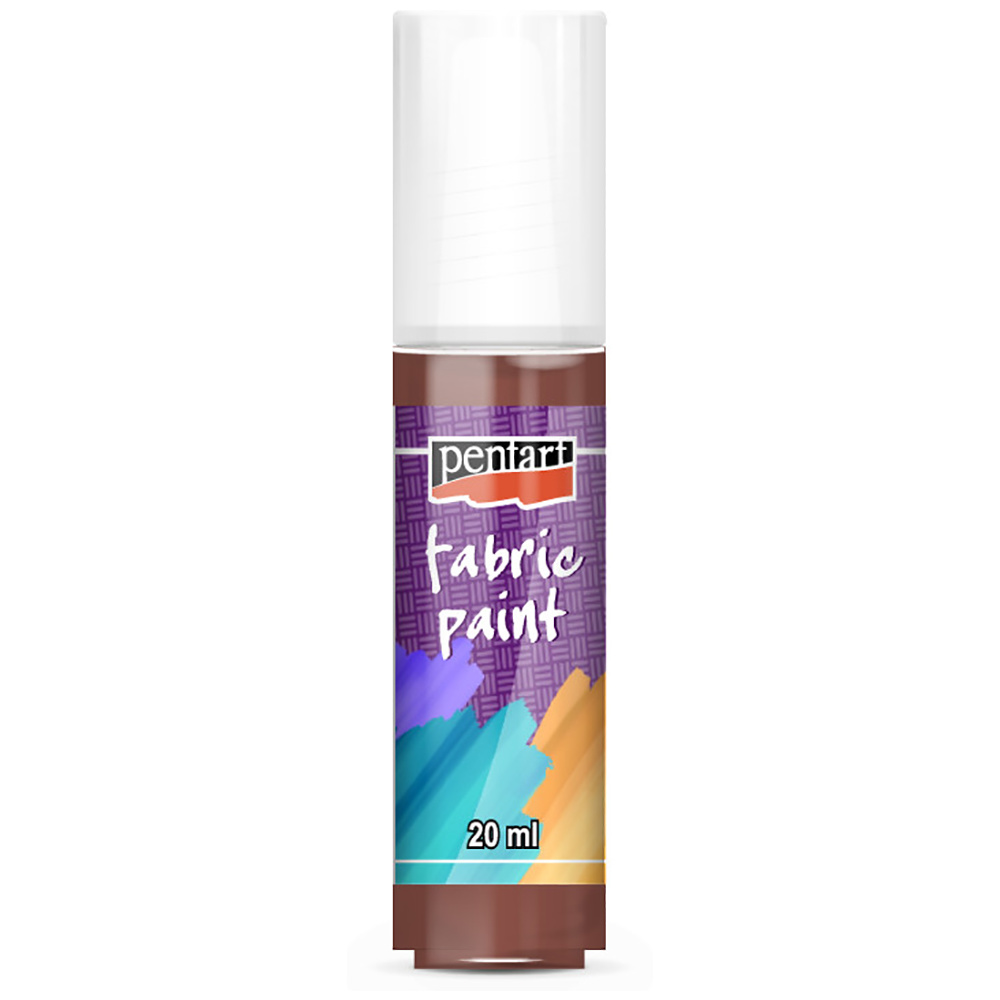 Краски для текстиля "Pentart Fabric paint", 20 мл, темно-коричневый