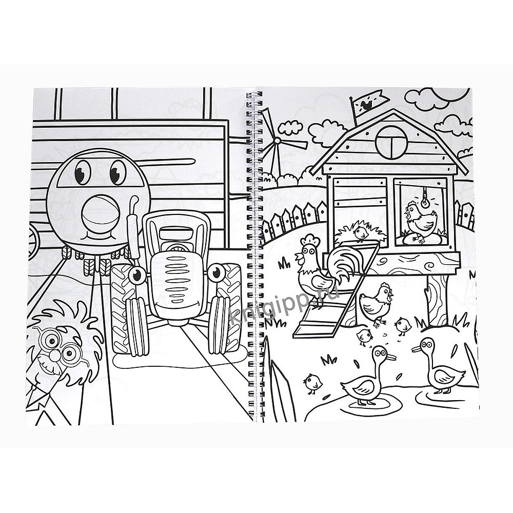 Раскраска "100 картинок. Синий трактор" - 3