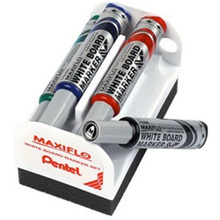 Набор маркеров для доски "MAXIFLO" со щеткой, 4 шт, ассорти