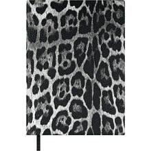 Ежедневник недатированный "Леопард", А6+, 320 страниц, линейка, серый