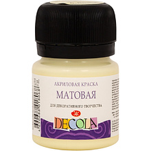 Краска акриловая матовая "Декола", 243 ванильная, 20 мл., банка
