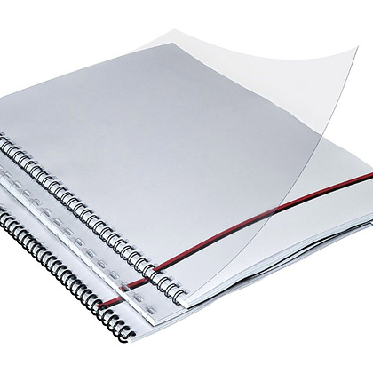 Обложка для переплета YesЛи, A4, пластик, 150 мкм, 100 шт, красный