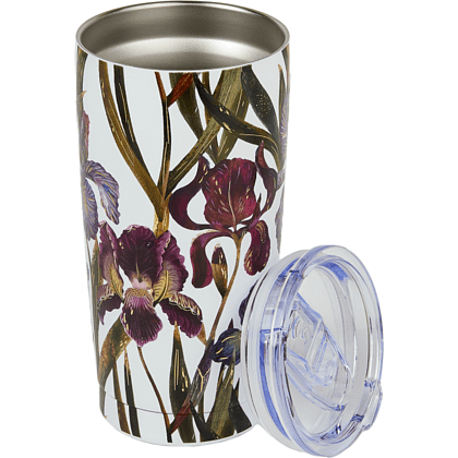 Кружка термическая "Flora. Ирисы", металл, пластик, 600 мл, белый - 2