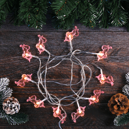 Гирлянда электрическая LED "Нить" с насадками "Единорог", 2 м, тепло-белый - 5