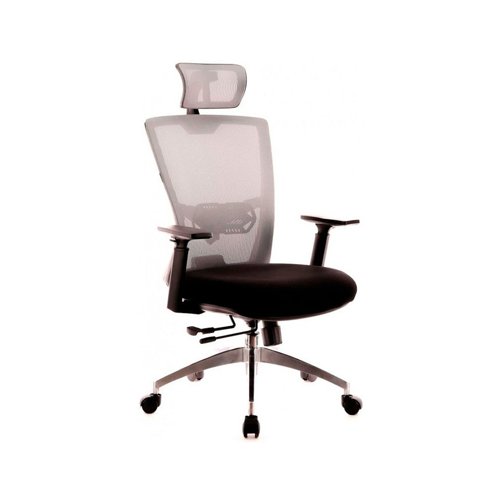 Кресло для руководителя EVERPROF "Polo", ткань, сетка, металл, черный, серый