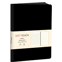 Книга записная "Soft Touch. Угольный черный", А5, 80 листов, черный