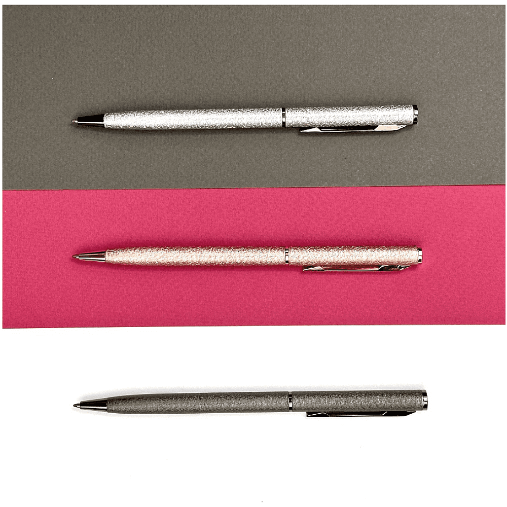 Ручка шариковая автоматическая "Palermo", 0,7 мм, серый, серебристый, стерж. синий - 6