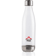 Бутылка для воды "Это был не вопрос", 500 мл, пластик, нержавеющая сталь, белый, серебристый