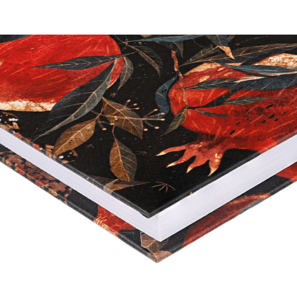 Блокнот "Flora. Гранат", A6, 80 листов, клетка, красный, черный - 3