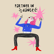 Сумка для покупок "Partner in dance", бежевый