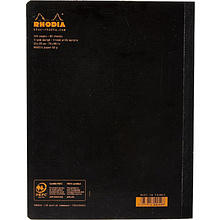 Книга для записей "Rhodia Classic", B5, 190x250 мм, 80 листов, в линейку, черный