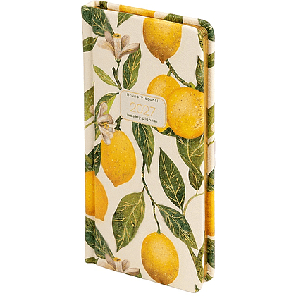 Еженедельник датированный "Flora. Paradise. Lemons" на 2027 год, A6, 128 страницы, линейка, желтый