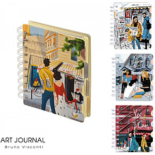 Блокнот "Art Journal", A6, 120 листов, клетка, линейка, точка, ассорти